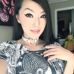 Vòng cổ choker nữ phong cách punk hình trái tim bằng da PU Harajuku Nhật Bản, Giao màu ngẫu nhiên, TXXQ