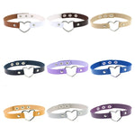 Vòng cổ choker nữ phong cách punk hình trái tim bằng da PU Harajuku Nhật Bản, Giao màu ngẫu nhiên, TXXQ