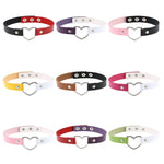 Vòng cổ choker nữ phong cách punk hình trái tim bằng da PU Harajuku Nhật Bản, Giao màu ngẫu nhiên, TXXQ