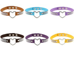 Vòng cổ choker nữ phong cách punk hình trái tim đính đá pha lê Harajuku Nhật Bản, Giao màu ngẫu nhiên, TXXQ03