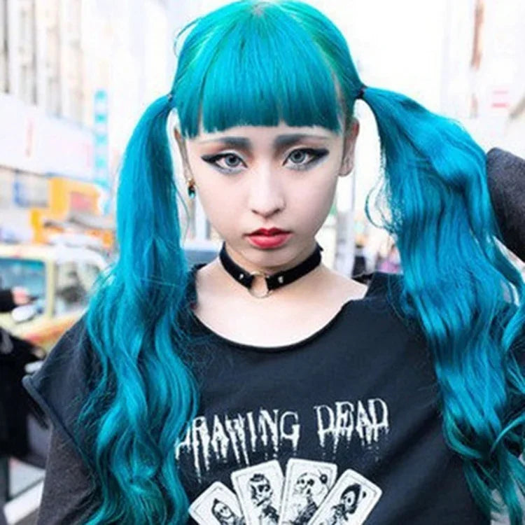 3 chiếc vòng tay cổ da tròn phong cách punk Harajuku đường phố Nhật Bản, Giao màu ngẫu nhiên, YXQ