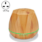 Máy tạo ẩm siêu âm điều khiển từ xa hình quả đào vân gỗ, máy xông tinh dầu, bình xịt cồn tự động có đèn LED, dung tích: 400mL, phích cắm UK (màu gỗ tối), màu gỗ tối kim cương, màu gỗ sáng kim cương, màu gỗ tối hình quả đào