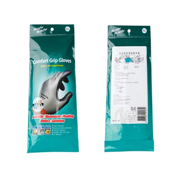 Găng tay làm việc bằng cao su nitrile thoải mái, chống trượt, chống mài mòn cho thợ điện, kích thước: XL, XL