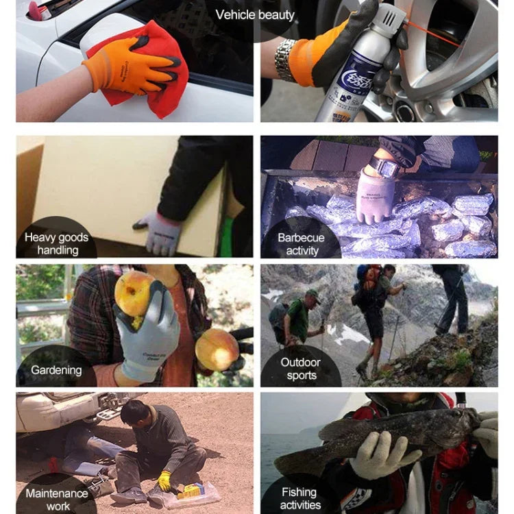 Găng tay làm việc bằng cao su nitrile thoải mái, chống trượt, chống mài mòn cho thợ điện, kích thước: XL, XL