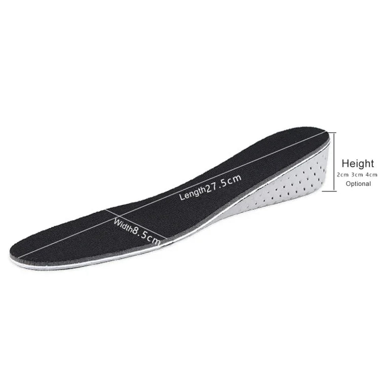 1 đôi lót giày EVA thoáng khí tăng chiều cao, Chiều cao: 2cm, Chiều cao: 2cm