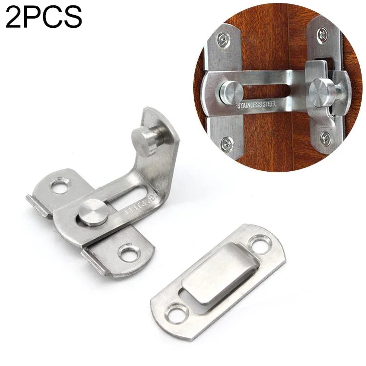 2 miếng chốt góc cửa an ninh bằng thép không gỉ góc phải 90 độ, chốt góc cửa