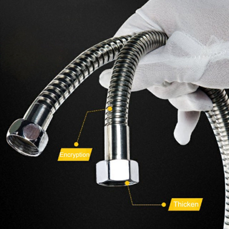 Ống vòi sen inox mềm dẻo 1.5m, đầu nối lõi đồng chống nổ, 1.5m (đầu nối lõi đồng)