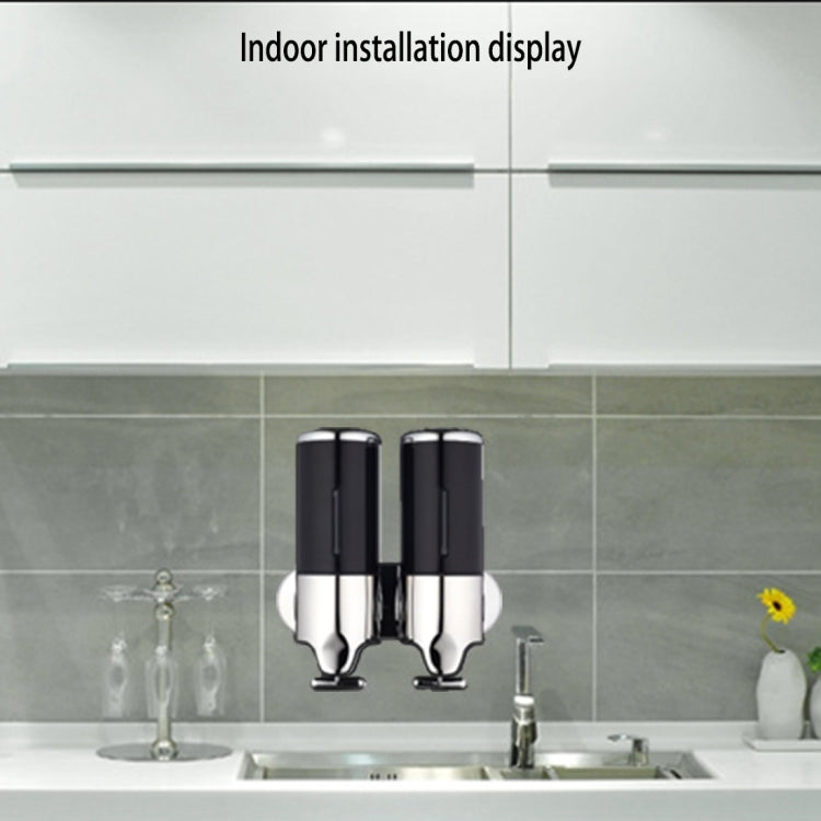 Triple Hotel Shower Manual Dispenser Wall Mounted Washing Liquid Shampoo Soap Bottle, Capacity: 1200ml, 1200ml/Stainless Steel