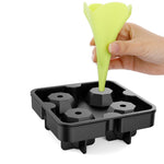 Khuôn làm đá viên 3D hình kim cương 4 ngăn mới, khay silicone cho tiệc bar, khuôn socola, dụng cụ nhà bếp, hình kim cương