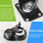 2 cái bánh xe vặn yên tĩnh đa năng 2 inch cho tủ đồ nội thất, bàn cà phê, bánh xe vặn đa năng 2 inch