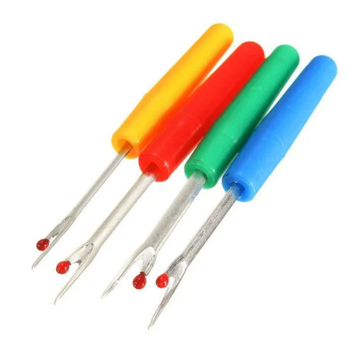 100 cái dụng cụ tháo chỉ nhỏ tay cầm nhựa, dao cắt chỉ thêu chữ thập