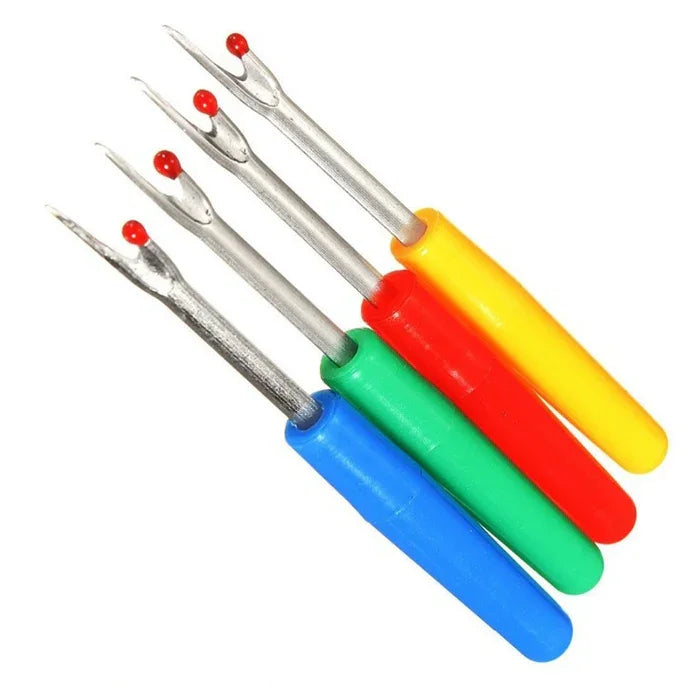 100 cái dụng cụ tháo chỉ nhỏ tay cầm nhựa, dao cắt chỉ thêu chữ thập