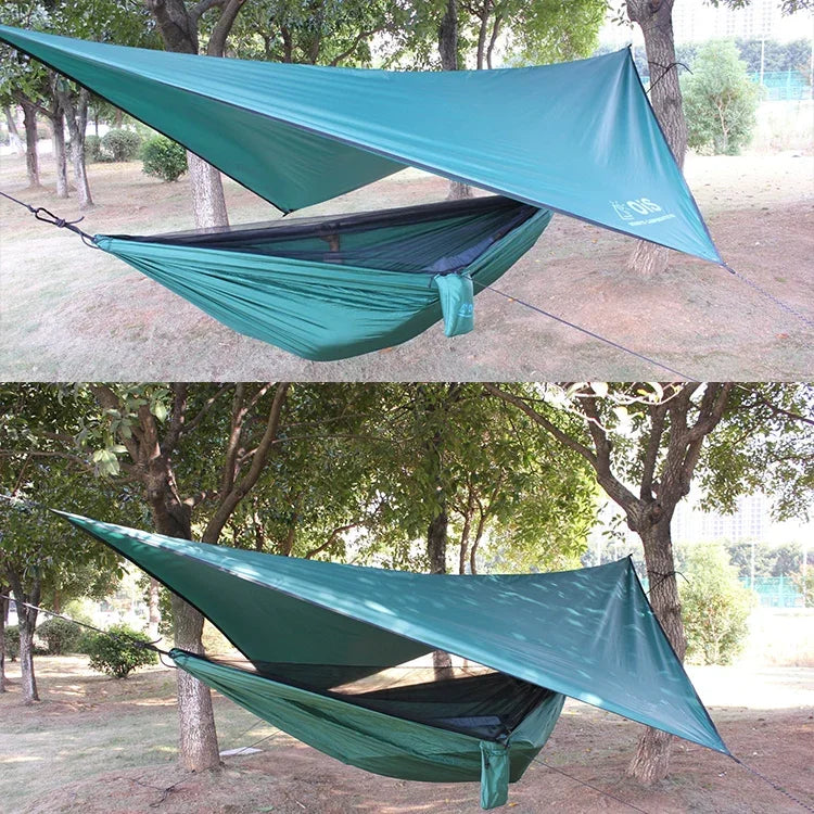 Bộ võng màn chống muỗi ngoài trời chống thấm nước, 360x290cm màu xanh hồ
