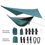 Bộ võng màn chống muỗi ngoài trời chống thấm nước, 360x290cm màu xanh hồ