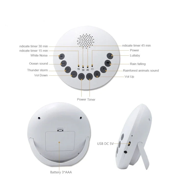 Thiết bị hỗ trợ ngủ tiếng ồn trắng cho bé, máy an ủi khi bé khóc, MY-511S