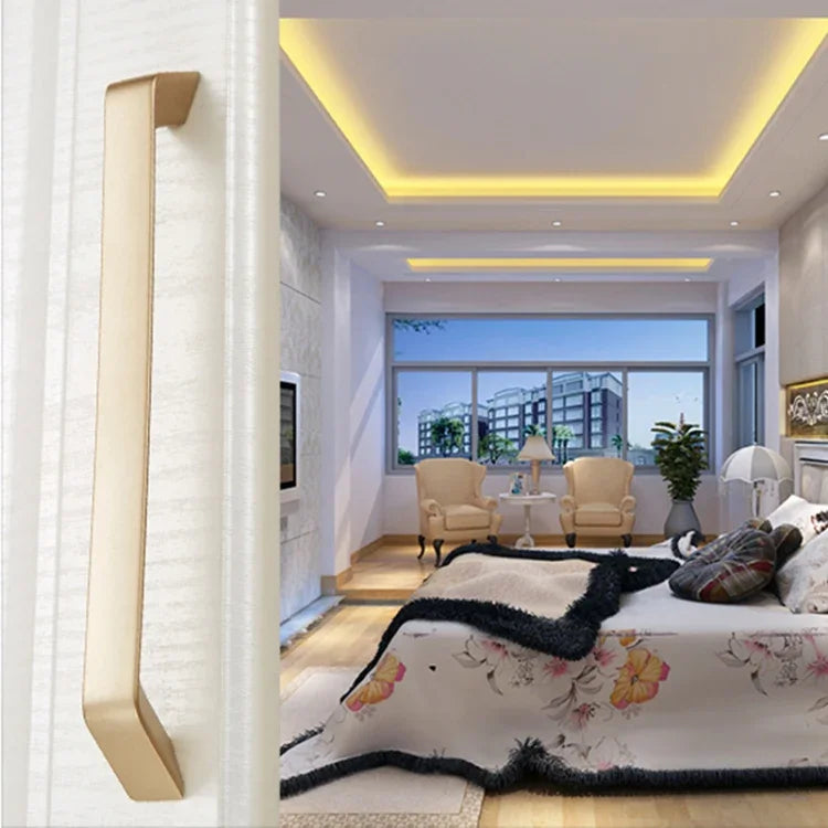 Tay nắm cửa tủ hiện đại đơn giản 9009-96, tay nắm hợp kim kẽm cho ngăn kéo và tủ quần áo