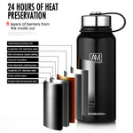 Bình giữ nhiệt chân không ngoài trời bằng thép không gỉ dung tích 610ml, bình thể thao dung tích lớn, 610ml