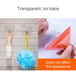 10 móc dán không đường may hình quả mận dày PVC + thép không gỉ, Chống nước, trong suốt, dán chắc, treo tường bếp, Dày