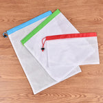 10 Túi Lưới Đựng Trái Cây Bánh Mì Tái Sử Dụng Đường May Đôi, Kích Thước: 30cm x 20cm, Giao Màu Ngẫu Nhiên, Kích Thước: 30cm x 20cm
