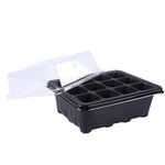 Seedling Tray Sprout Plate 12 Holes Nursery Pots Tray Lids Box For Gardening Bonsai Mini Greenhouse Nursery Plate, 12 Holes, 5pcs 12 Holes