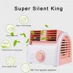 Quạt để bàn mini không cánh Turbine 30W siêu êm cho ký túc xá / phòng ngủ / phòng khách / văn phòng, 3 chế độ tốc độ, AC 220V