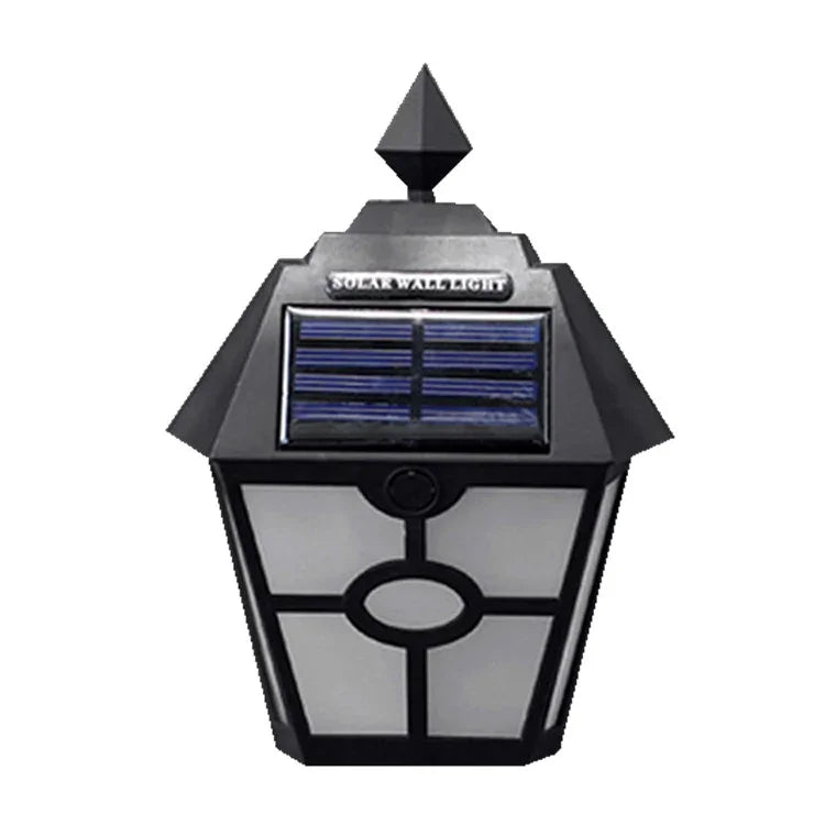 Đèn tường LED lục giác cổ điển năng lượng mặt trời ngoài trời, Đèn cảnh quan điều khiển cảm biến