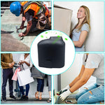 Quạt treo eo USB sáng tạo di động với ba tốc độ gió điều chỉnh, màu đen, xám