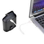 Quạt treo eo USB sáng tạo di động với ba tốc độ gió điều chỉnh, màu đen, xám