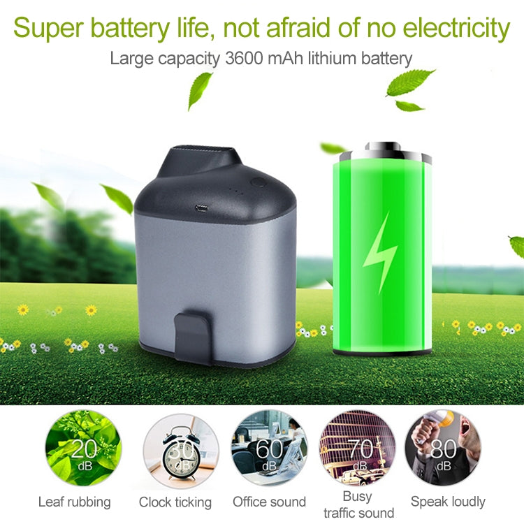 Quạt treo eo USB sáng tạo di động với ba tốc độ gió điều chỉnh, màu đen, xám