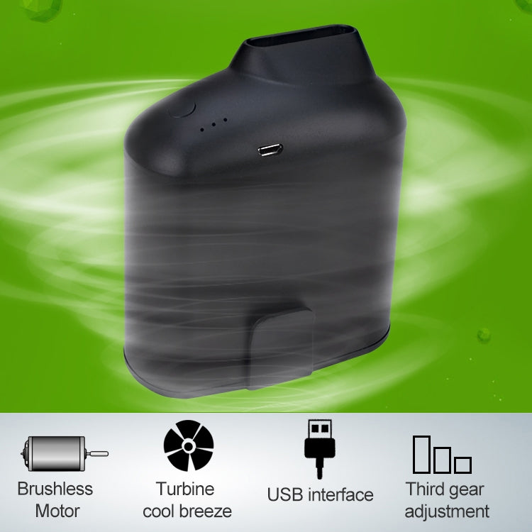 Quạt treo eo USB sáng tạo di động với ba tốc độ gió điều chỉnh, màu đen, xám