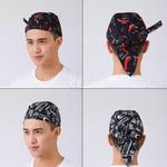 Mũ làm bếp, phục vụ unisex kiểu đơn giản, mũ cướp biển, mũ turban, mũ turban 2, mũ turban đỏ, mũ turban đen, mũ turban sọc, mũ turban 1