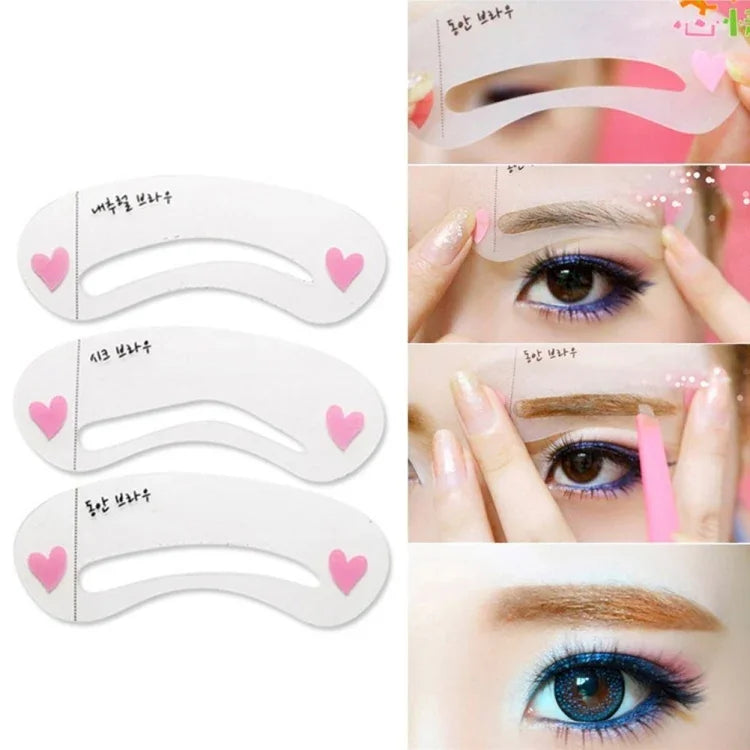 Dụng cụ khuôn tạo dáng lông mày 3 trong 1, 3 trong 1