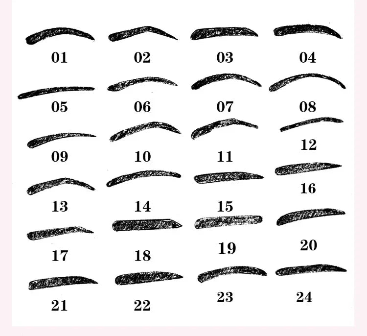 Dụng cụ khuôn tạo dáng lông mày 24 trong 1, 24 trong 1