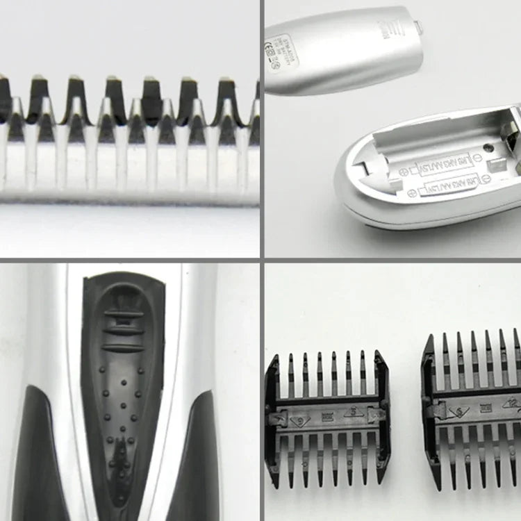 Máy cạo tóc điện dùng pin cho trẻ em, máy cắt tóc nam (Bạc)