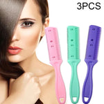 3 dụng cụ tóc dao hai mặt, lược tóc, tông đơ cắt mái, thiết bị làm mỏng tóc, tông đơ cắt tóc, giao màu ngẫu nhiên, 10 chiếc giao màu ngẫu nhiên