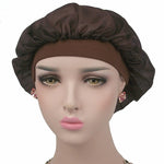 Mũ đội đầu điều hòa dừa ban đêm, mũ tóc dài, băng rộng, mũ satin bonnet