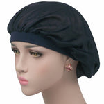 Mũ đội đầu điều hòa dừa ban đêm, mũ tóc dài, băng rộng, mũ satin bonnet