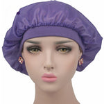 Mũ đội đầu điều hòa dừa ban đêm, mũ tóc dài, băng rộng, mũ satin bonnet