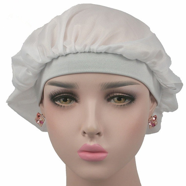 Mũ đội đầu điều hòa dừa ban đêm, mũ tóc dài, băng rộng, mũ satin bonnet