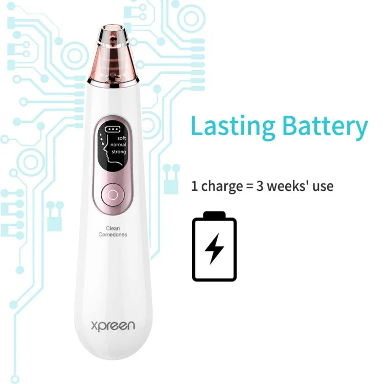 Máy làm sạch lỗ chân lông sạc lại Xpreen thiết bị làm đẹp mặt tại nhà với màn hình LED & 4 đầu dò, XPRE111