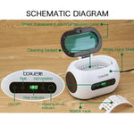 Máy làm sạch siêu âm dụng cụ làm sạch kính và trang sức gia đình baku BA-3060 220V, Cắm EU, Cắm EU