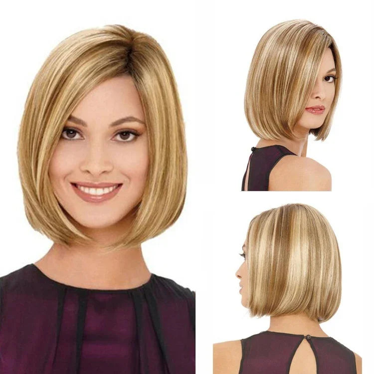 Tóc giả bob dành cho nữ (Vàng Linen)
