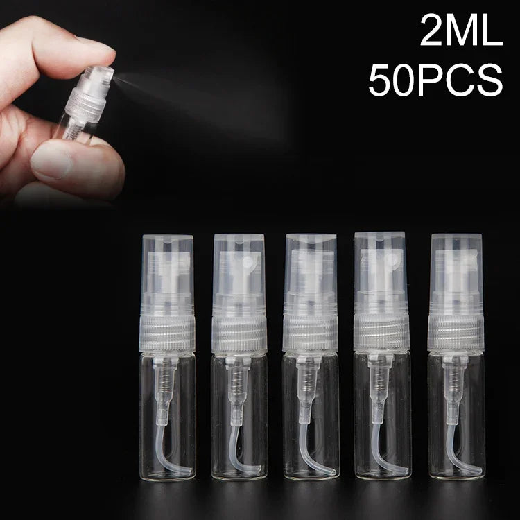50 cái Chai xịt nước hoa chai nước hoa chai rỗng, Dung tích: 2ML (Trong suốt), 2ML (Trong suốt)