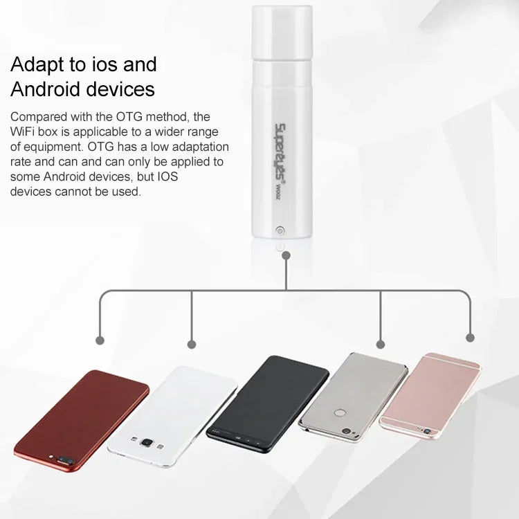 Supereyes W002 nội soi kỹ thuật số USB cho điện thoại di động, máy tính bảng, hộp truyền video WiFi HD, W002