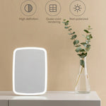 Gương trang điểm LED để bàn hình vuông một mặt Xiaomi Youpin jordan&judy chính hãng, Kiểu màu đơn