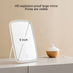 Gương trang điểm LED để bàn hình vuông một mặt Xiaomi Youpin jordan&judy chính hãng, Kiểu màu đơn