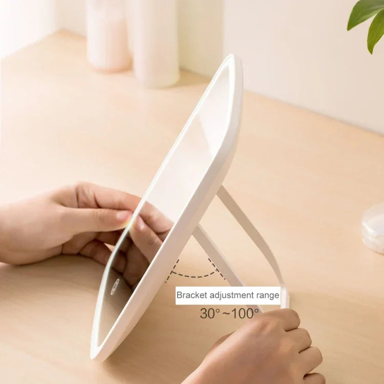 Gương trang điểm LED để bàn hình vuông một mặt Xiaomi Youpin jordan&judy chính hãng, Kiểu màu đơn