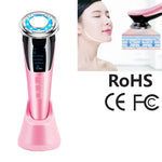 Dụng cụ làm đẹp da mặt BLK-D818, thiết bị trẻ hóa da nóng lạnh, EMS dòng điện vi mô, BLK-D818 (Hồng), BLK-D818 (Trắng)