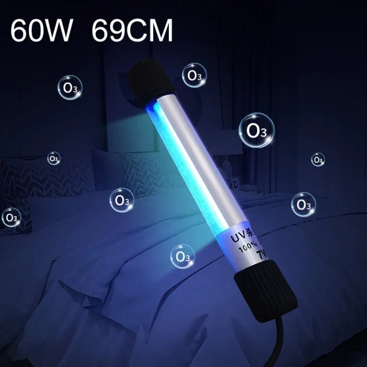 Đèn diệt khuẩn tia cực tím ozone công suất 60W dài 69cm, đèn diệt virus di động, phích cắm CN, 60W 69cm