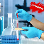 100 chiếc găng tay dùng một lần màu xanh bằng butyronitrile, đồ dùng làm việc nhà, kích thước: M, phù hợp với chiều rộng lòng bàn tay: 8cm-9cm, kích thước: M